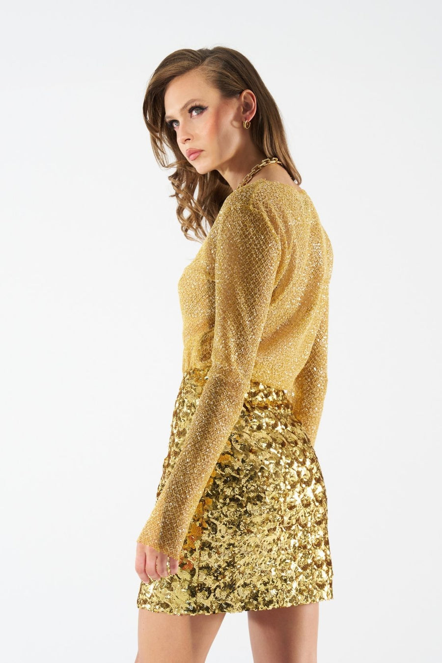 Gold Lace Top