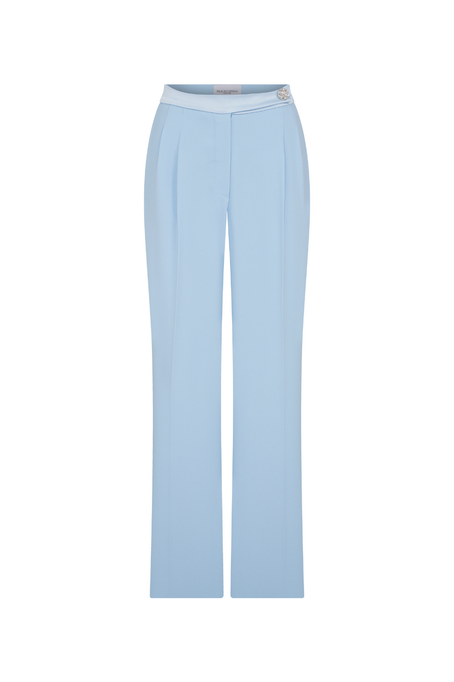 Blue Crepe Trousers