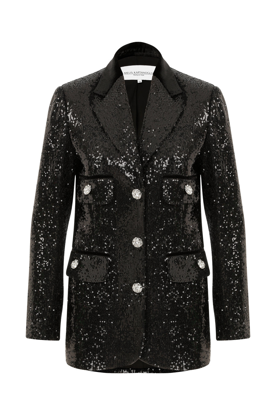 Melis Black Sequin Jacket