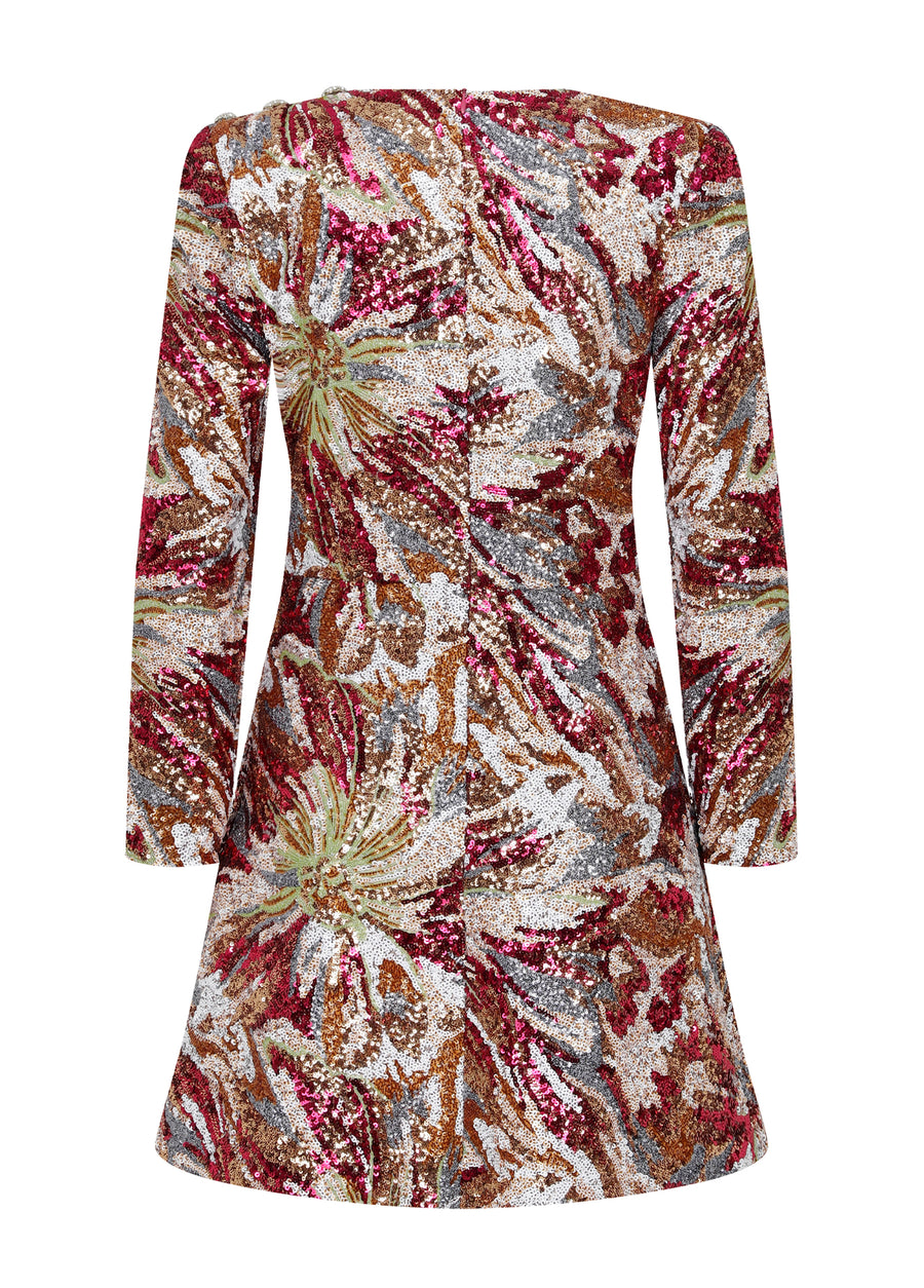 Jana Floral Sequin Dress