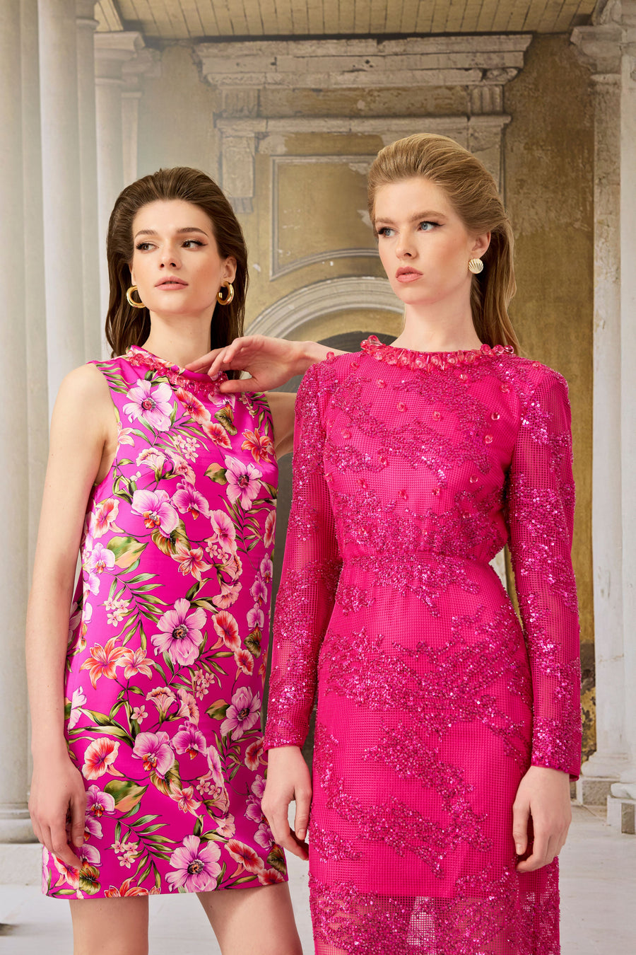 Fuchsia Lace Dress