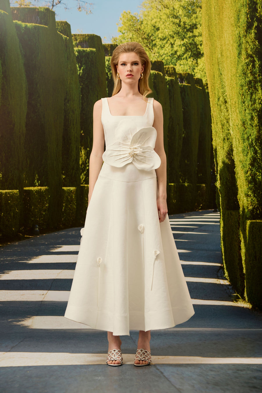 White Linen Dress