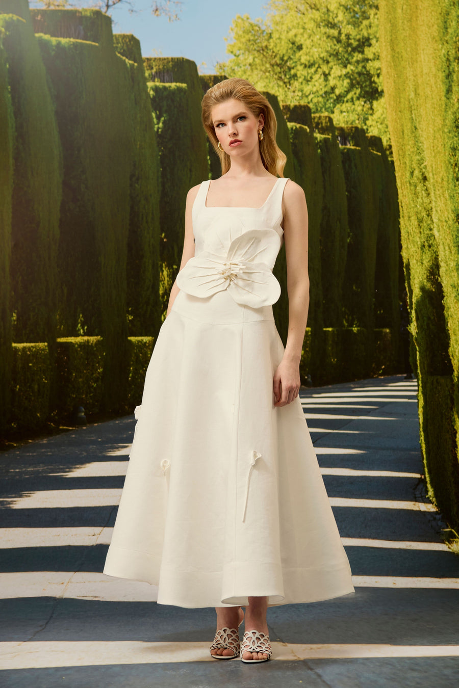 White Linen Dress