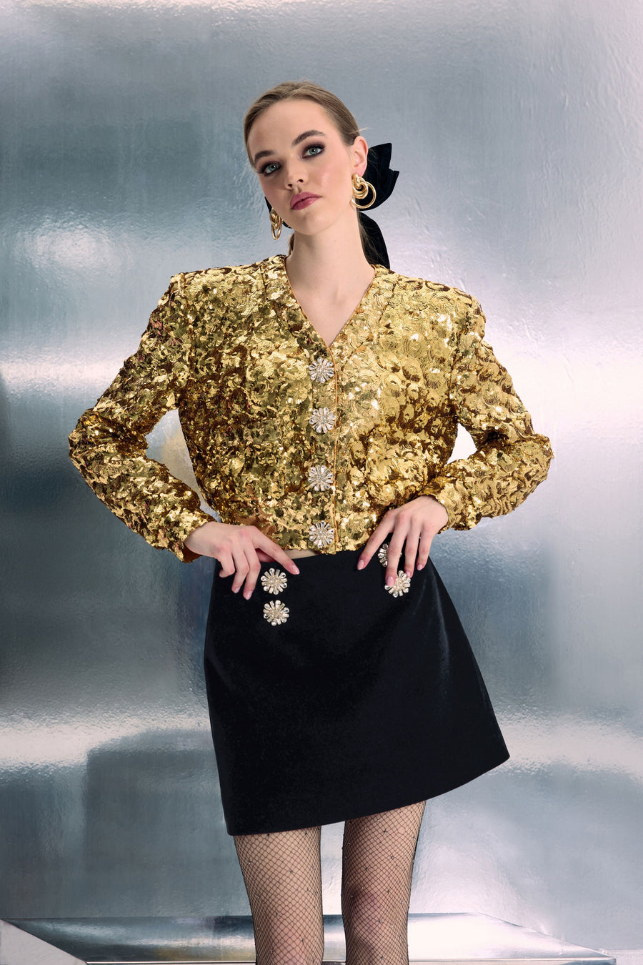 Gold Sequin Top