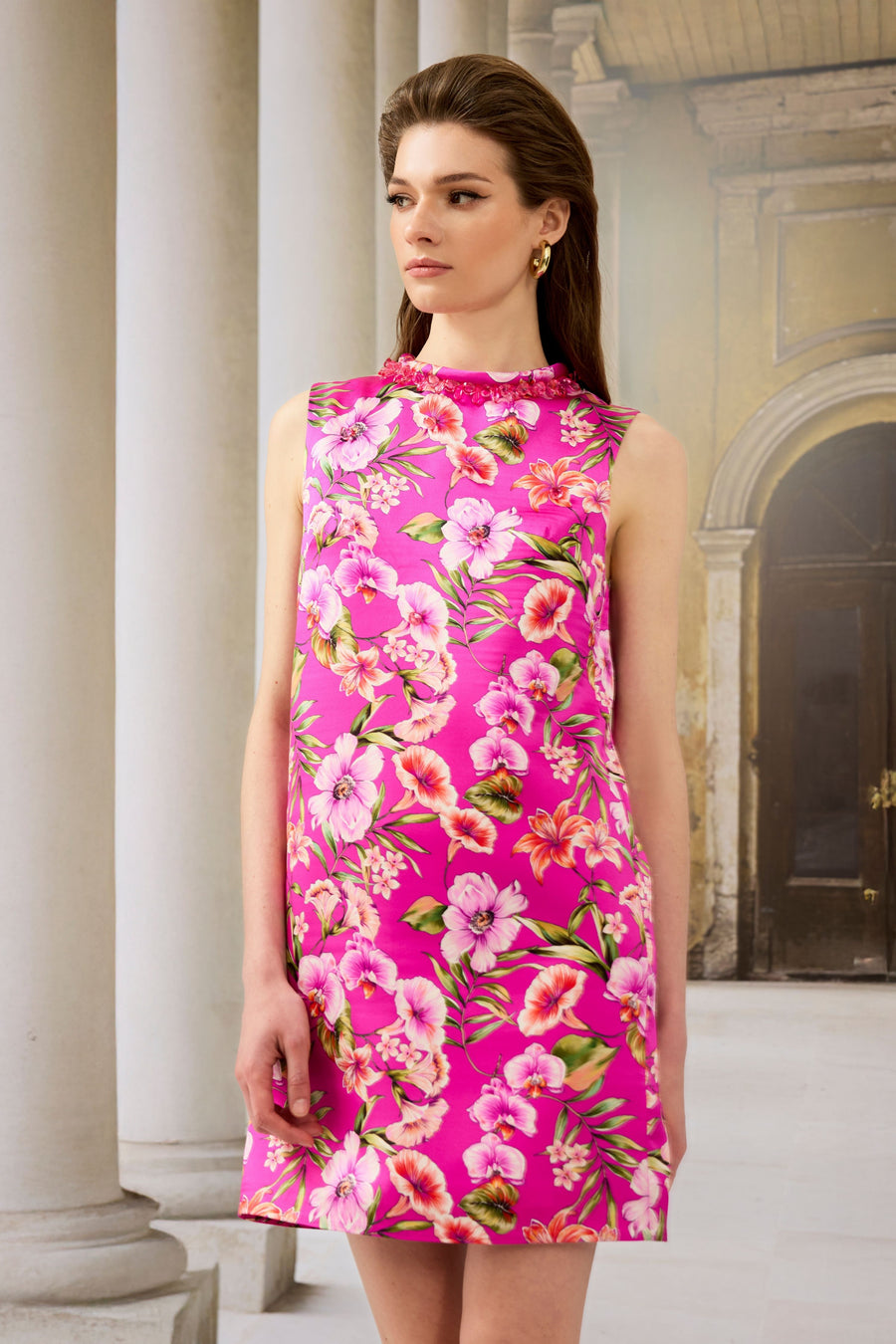 Flower Silk Dress
