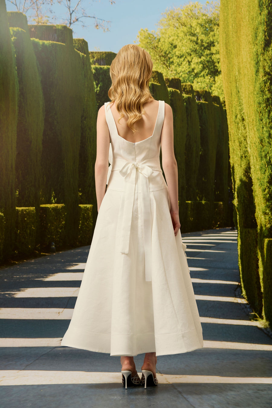 White Linen Dress