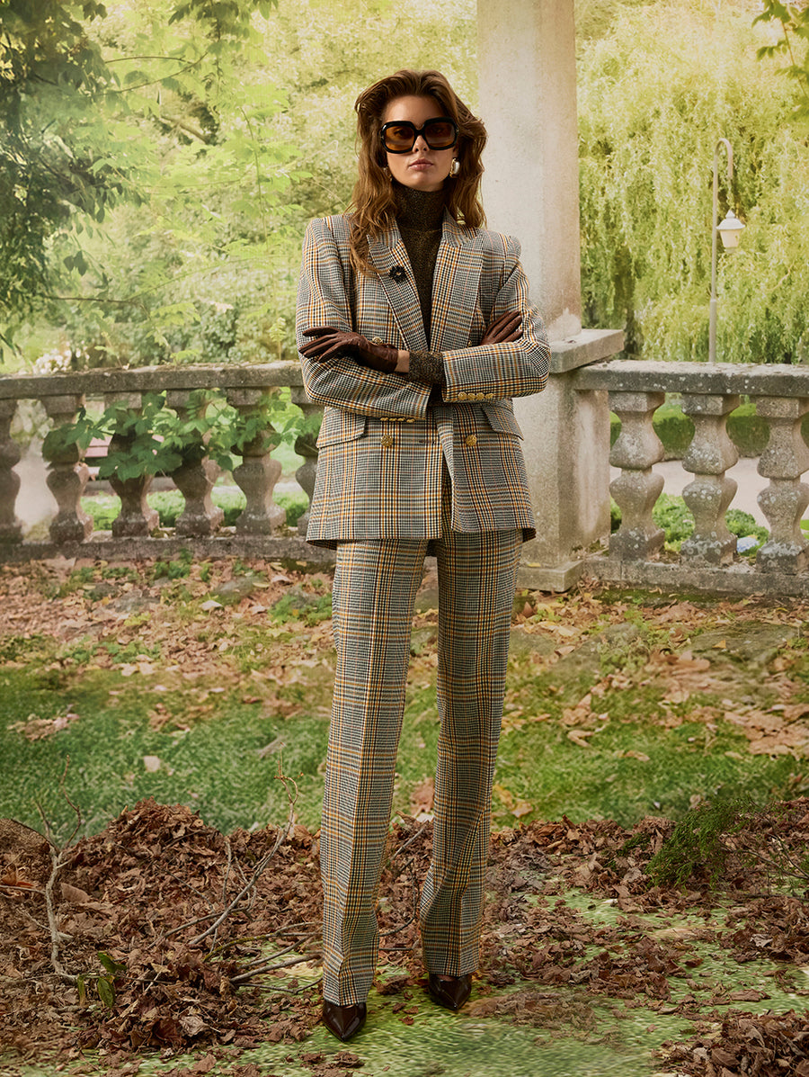Brown Checkered Jacket