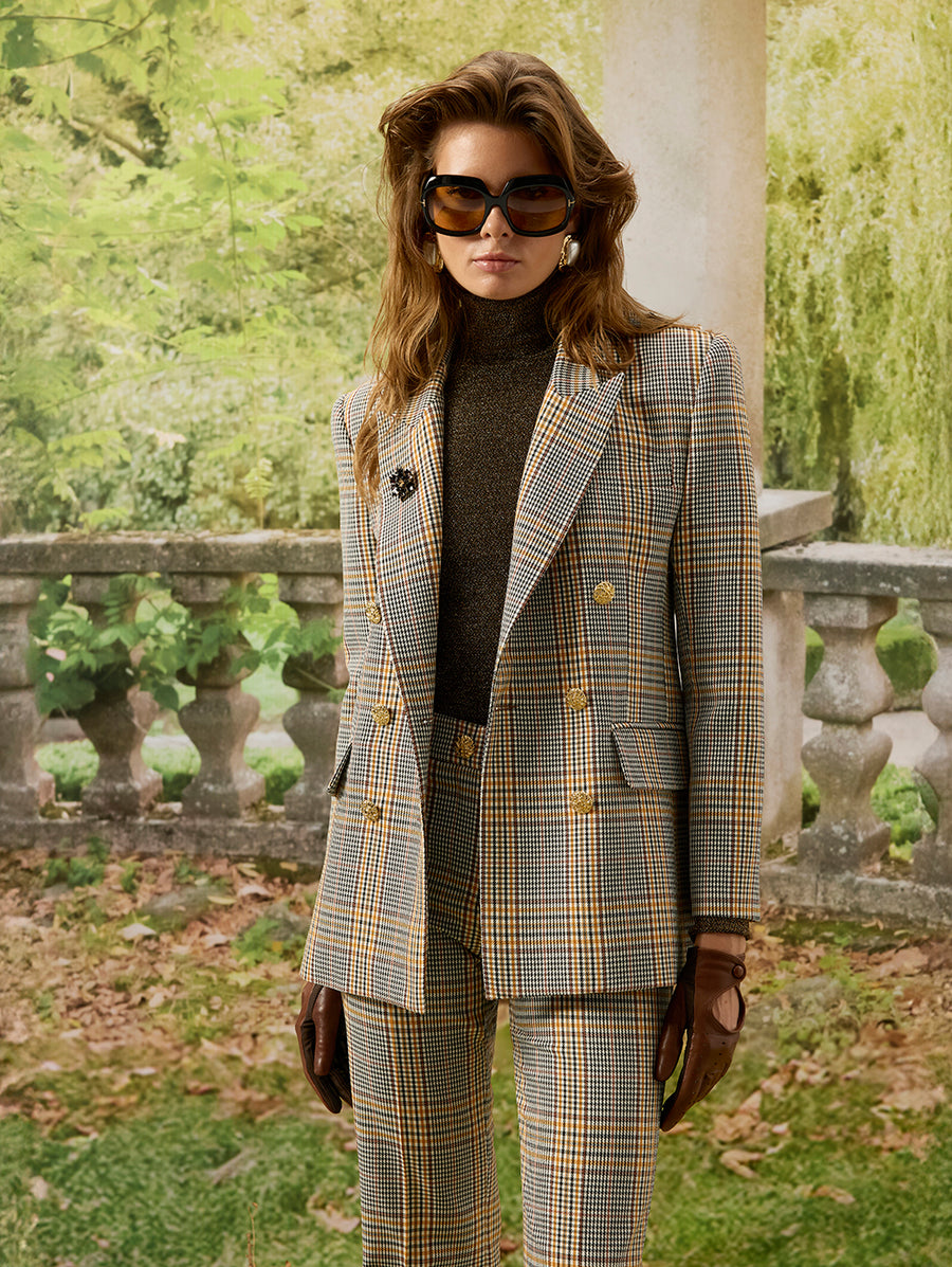 Brown Checkered Jacket