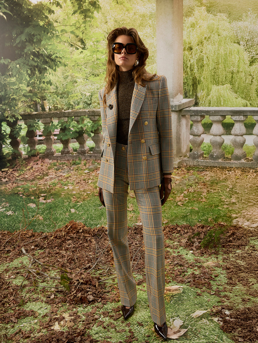 Brown Checkered Jacket