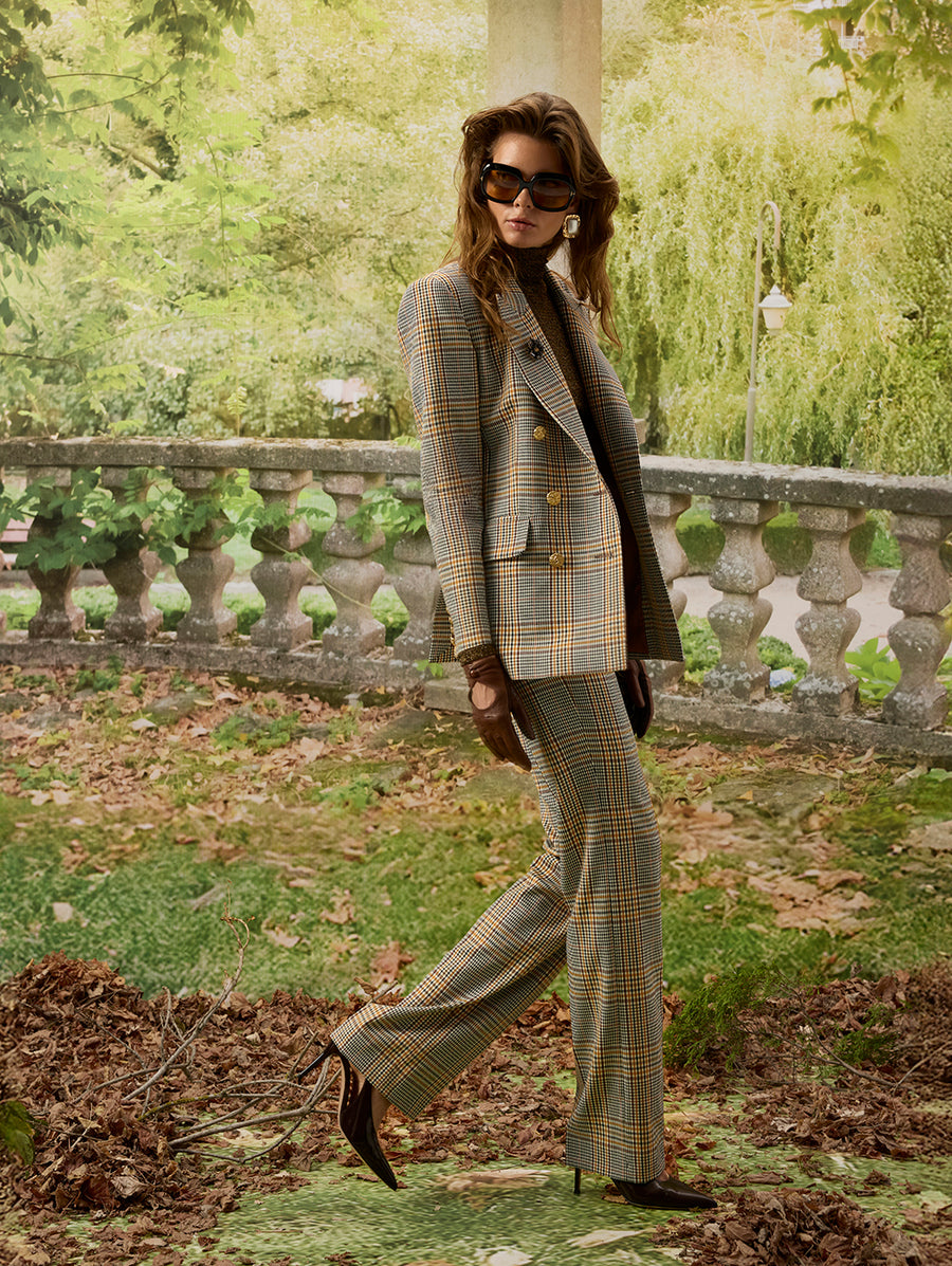 Brown Checkered Jacket