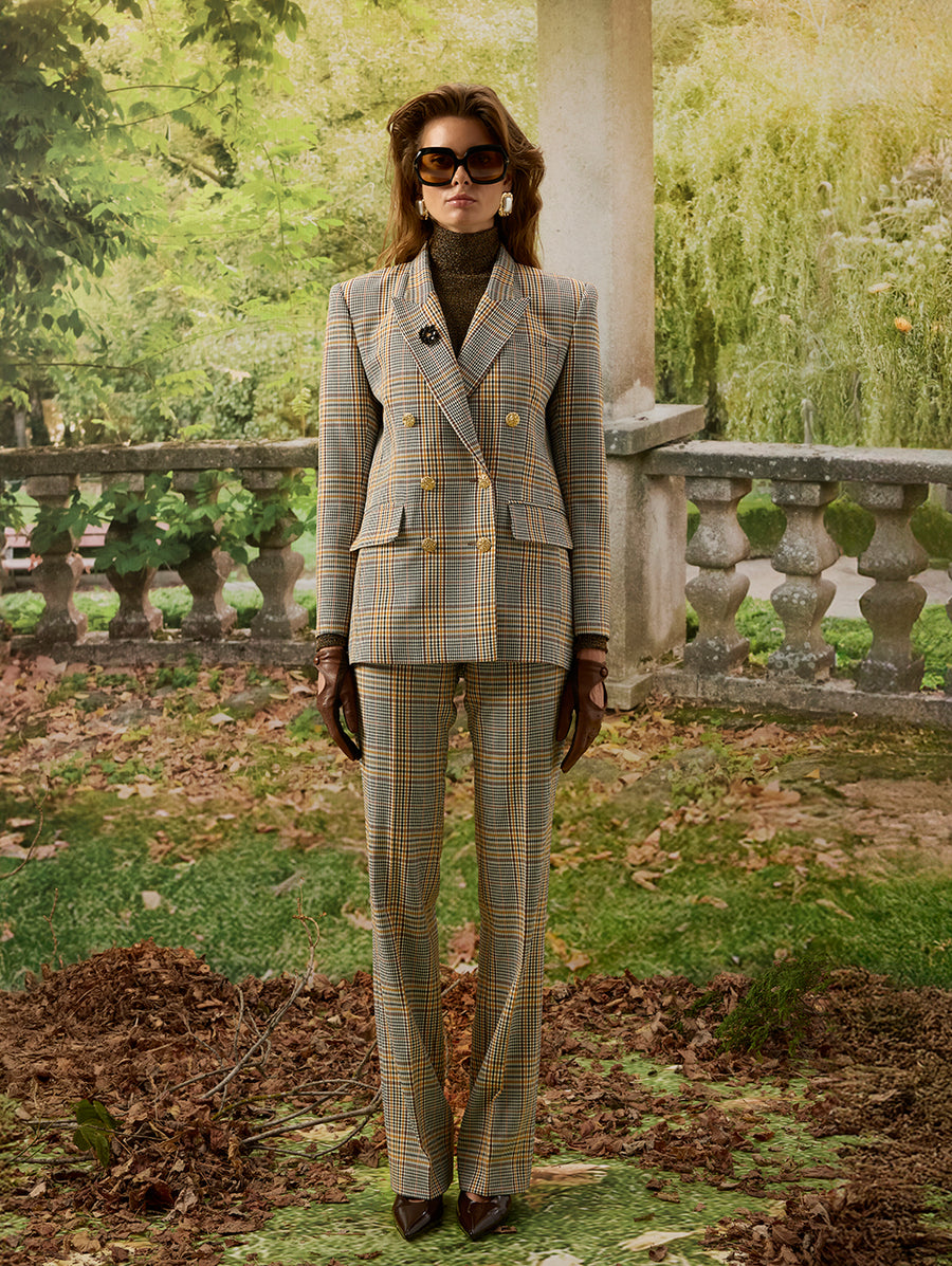 Brown Checkered Jacket