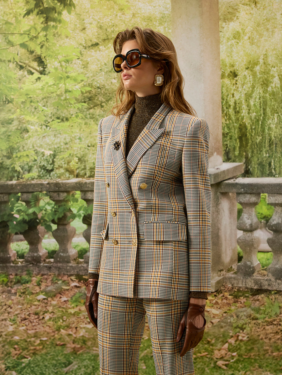 Brown Checkered Jacket