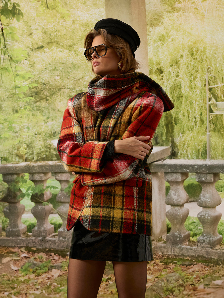 Oversized Checkered Jacket