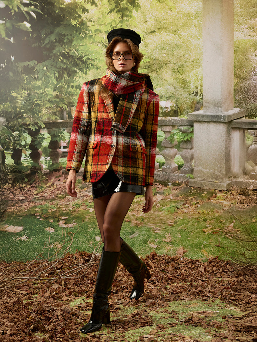 Oversized Checkered Jacket