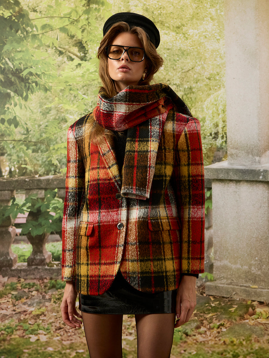 Oversized Checkered Jacket