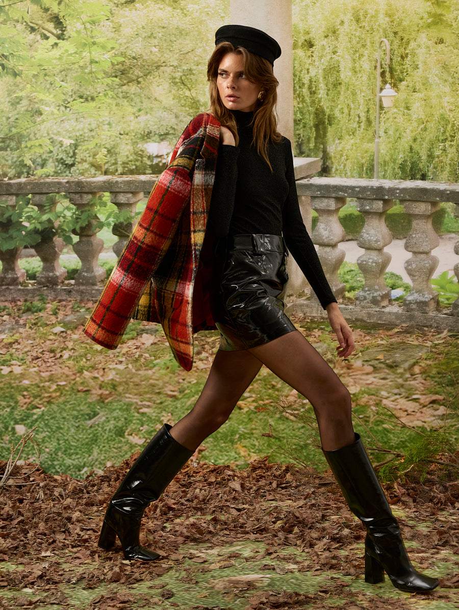 Oversized Checkered Jacket
