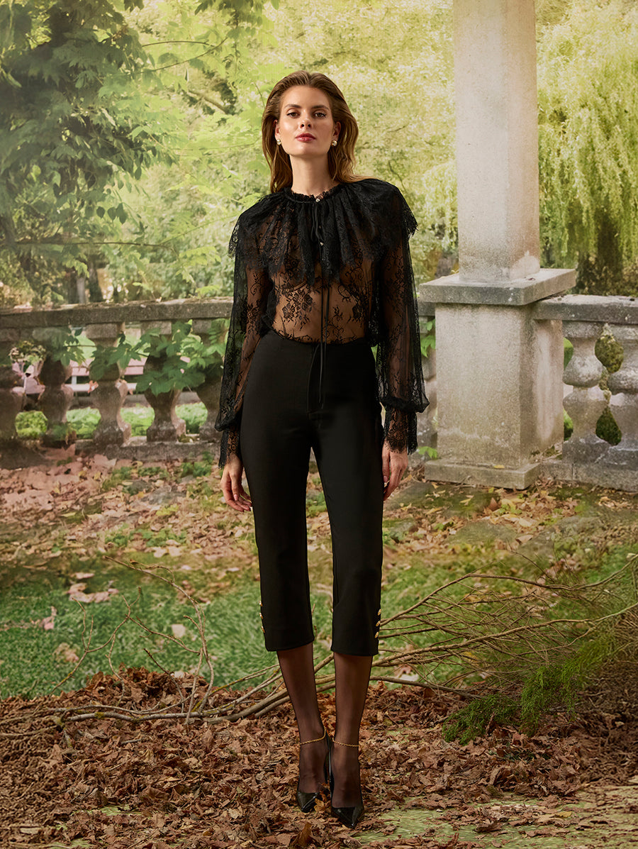 Black Lace Blouse