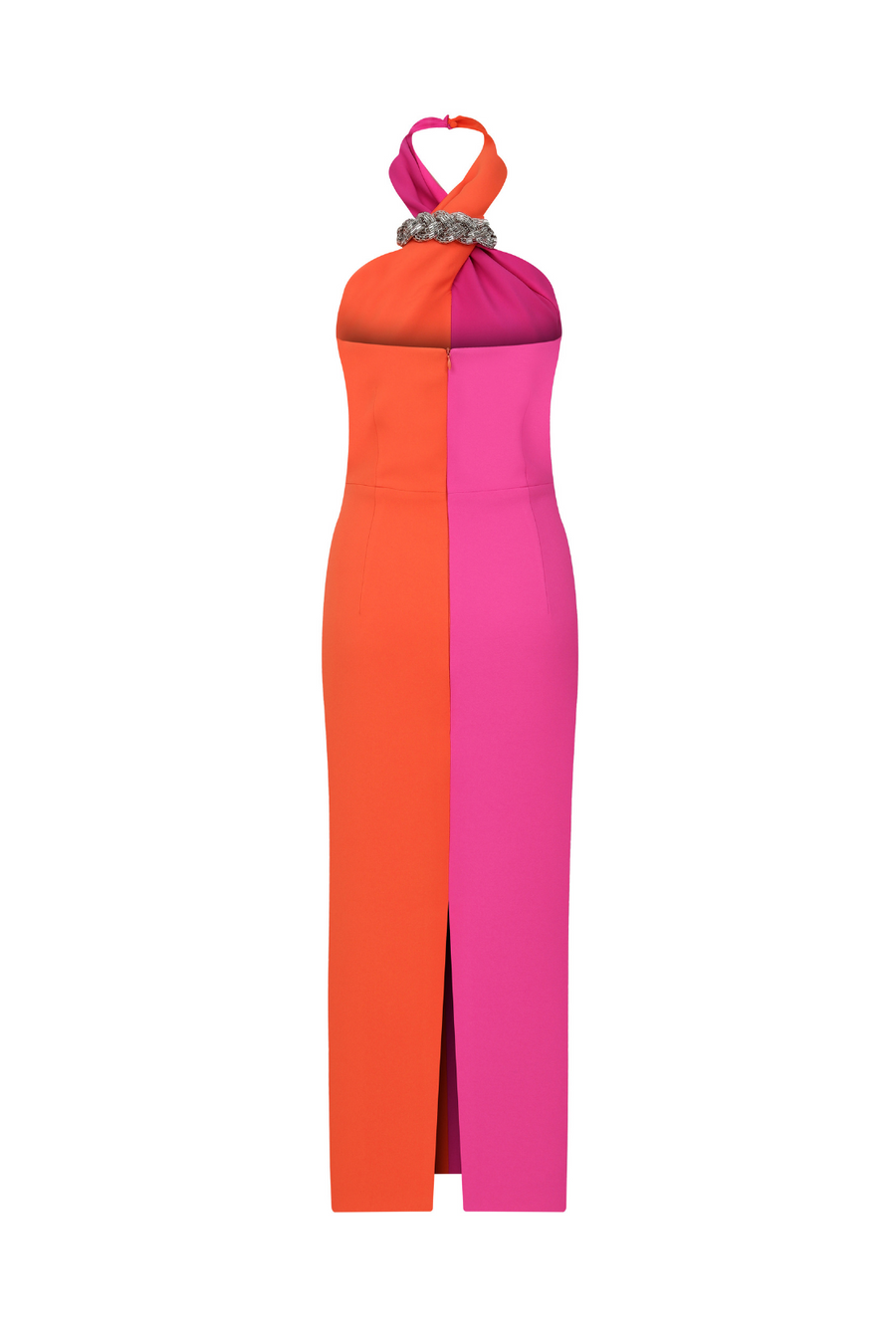 Dual Pink Orange Crepe Dress