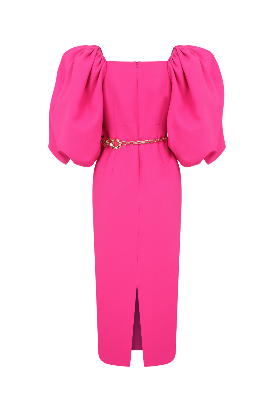 Fushia Balloon Sleeve Dress