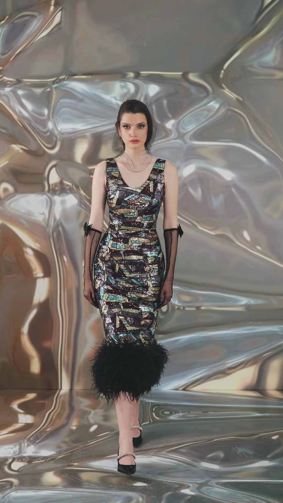 Gaudi Feathered Dress