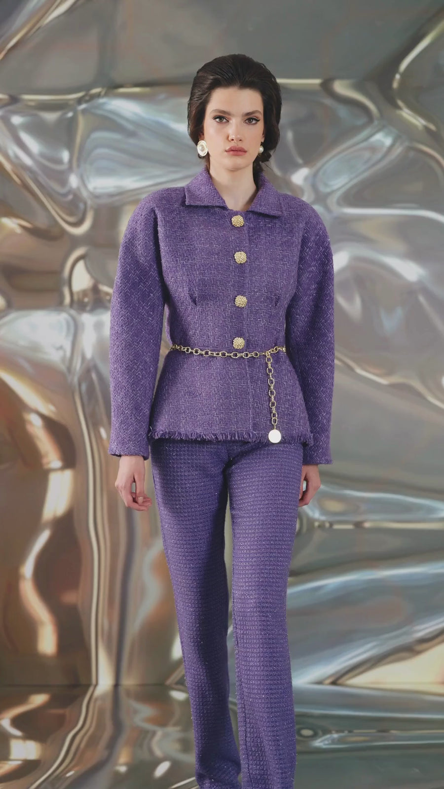 Purple Tweed Trousers