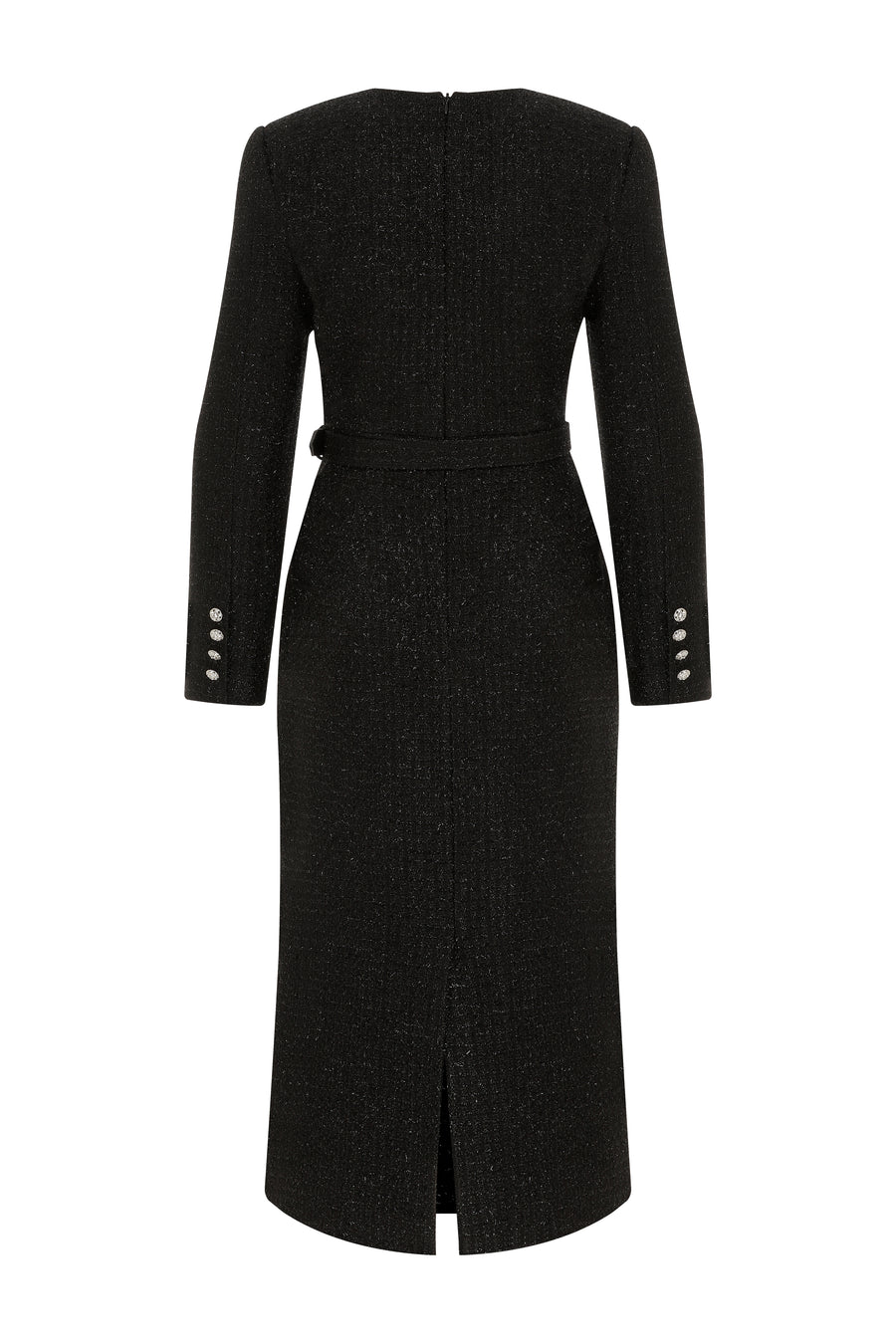 Lana Black Tweed Dress