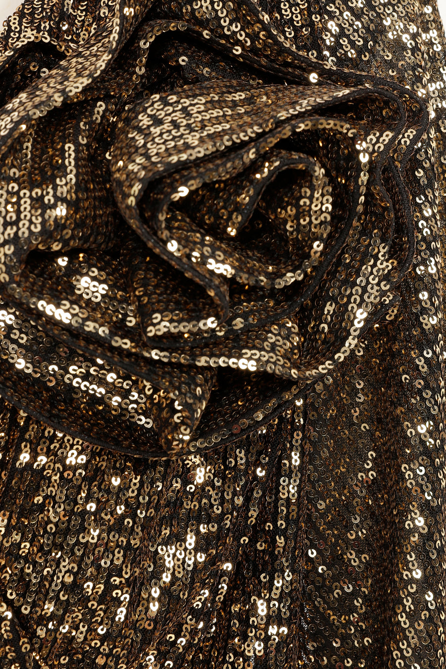 Soleil Gold Wrap-Over Sequin Dress